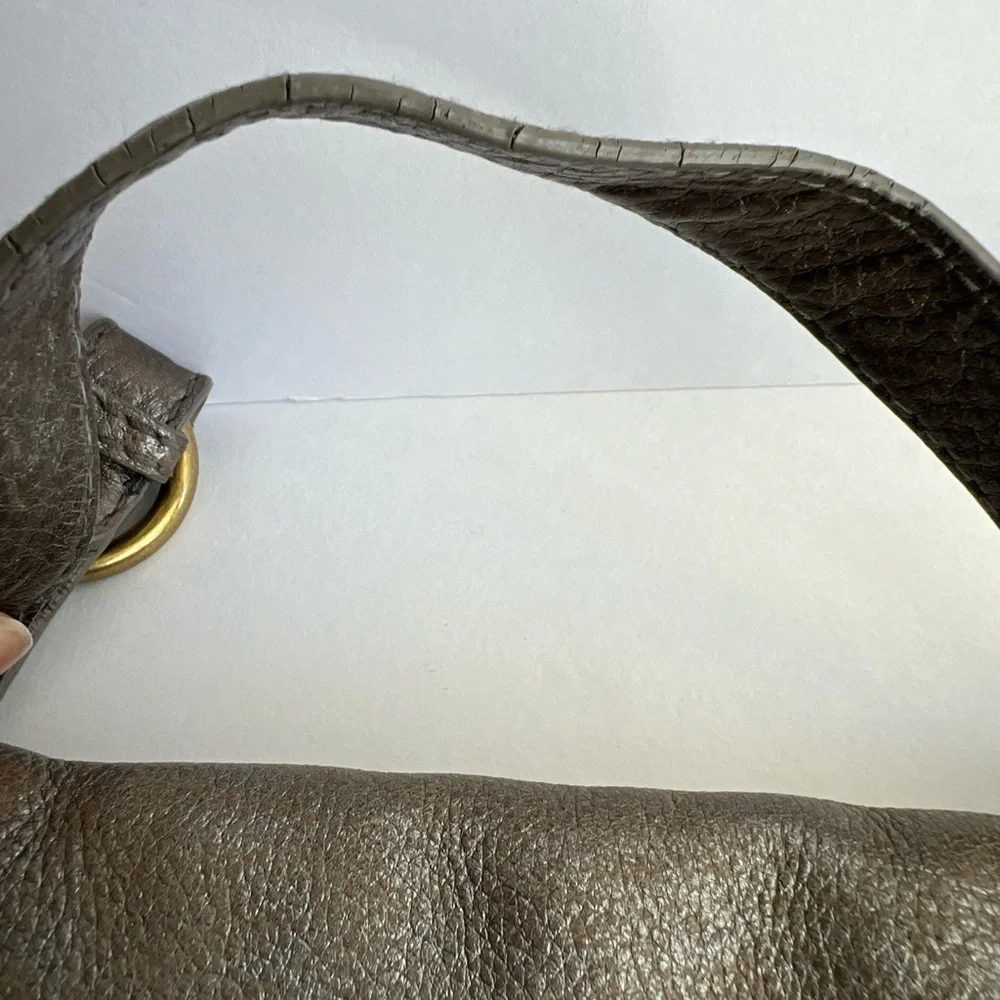 Fossil Long Live Vintage 1954 Leather Shoulder Bag,‎ Distressed Silver